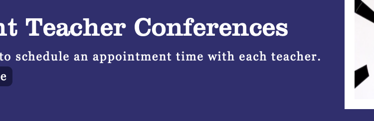 2019 1st Quarter Parent Teacher Conference Sign Up is NOW OPEN!