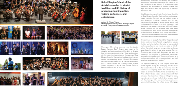 Duke Ellington School of the Arts Is Featured in Simply Bowie Magazine!