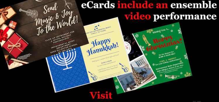 Get Musical Holiday eCards For Everyone & Support New Instruments for Instrumental Music Students!